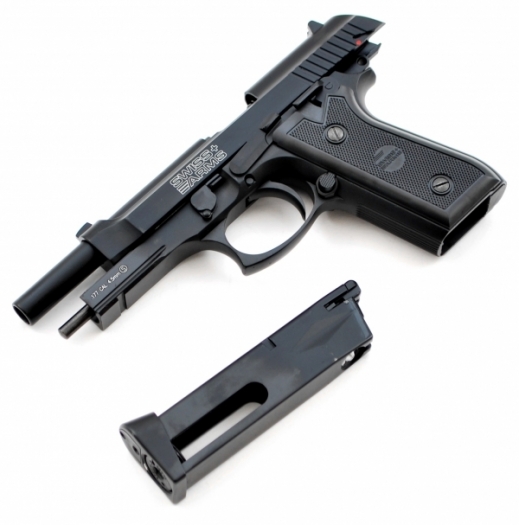 Пистолет пневматический GSG-92, к.4,5мм (blowback, мет.)