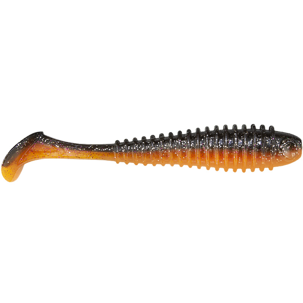 Виброхвост Tubby Daddy 6.5", 3шт, 07 Black-Orange