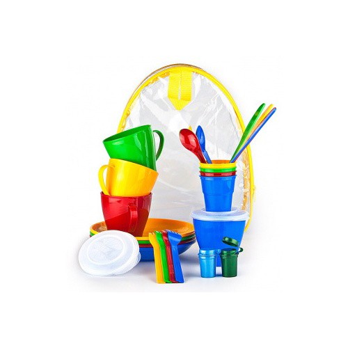 Дорожный набор  на 4 персоны в мягком футляре